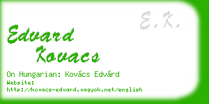 edvard kovacs business card