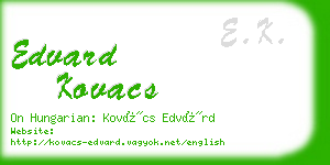 edvard kovacs business card